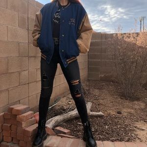 💌Vintage Denim Varsity Jacket💌